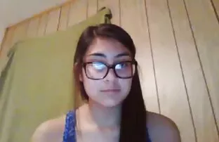 Ντροπαλός μισός ασιατικός έφηβος Nerd κορίτσι αγαπά το μεγάλο μου κόκορα.