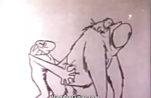 Αστείο Cunt Γαμημένο Γελοιογραφία Σεξ 1960 Vintage