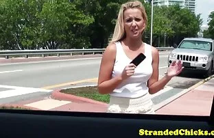 Stranded Blonde In Car Sex Movie Show