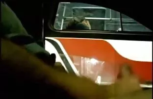 Κορίτσι βλέποντας πουλί cum στο τρένο